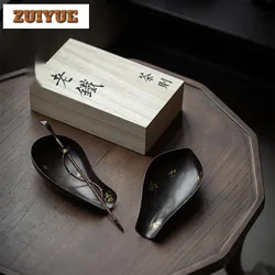 Japanese Handmade Old Iron Teaspoon Household Tea Scoop Aesthetic Chahe Shovel Appreciation Ladle Tea Items Craft Ornaments Gift