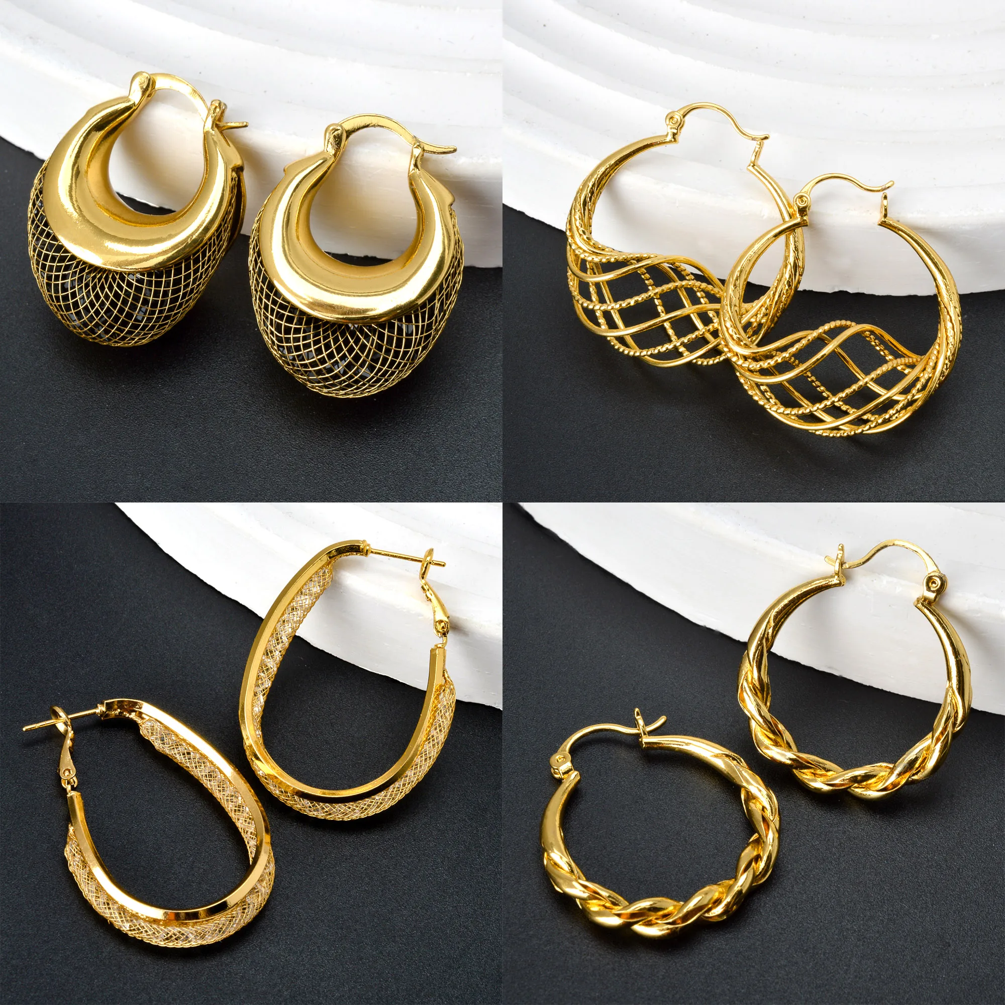 ZEADear Round Golden Earrings for Women Simple Hoop Earrings Brincos Korean Trendy Party Circle Cartilage Ear Piercing Jewelry