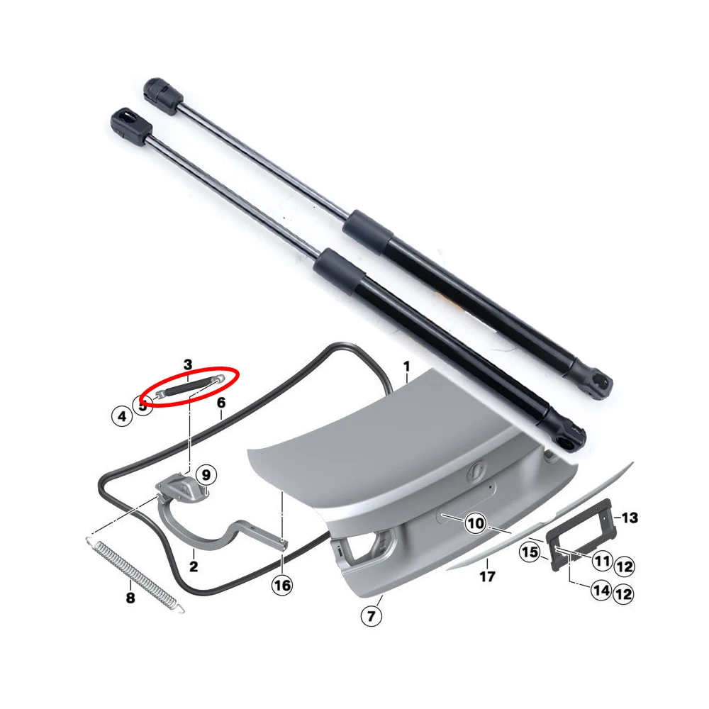

2 шт. газовая пружина багажника автомобиля для BMW 3 F30 F80 51247259763 51247307716 опорная штанга задней двери автоаксессуары