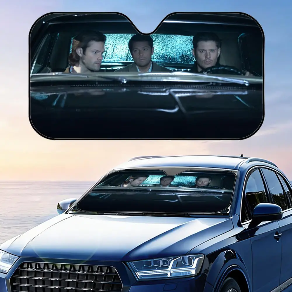 

S-Supernatural Driving Sun Visor Reusable Aluminum Foil UV Protector Heat Three-layer Insulation Windshield Sunshades