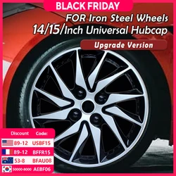 4PCS Car Universal Wheel Cover Hubcap Replacement R14 R15 Inch Hub Caps Wheel Rim Cover PP Tire Accessories Snap On SUV Truck