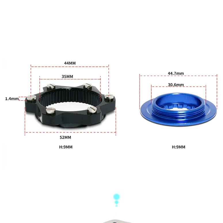 Fahrrad Center Lock Zu 6 Bolzen Rotor Lock Ring Adapter Rennrad Bremsscheibe Schloss Abdeckung Ring Konverter Für Shimano CN – Detail 1
