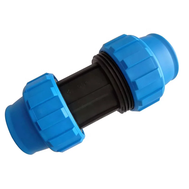 High Quality PP Compression Fittings Hdpe PE Pipe Quick Connector 50MM Coupling