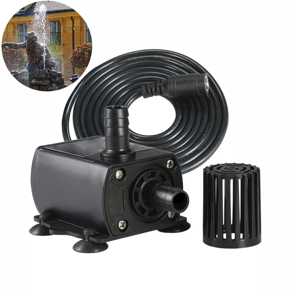 DC 12V Submersible Water Pump For Aquarium Fountain Pool Pond Brushless 300L/H IP68 Waterproof Rating Noise Reduction Features