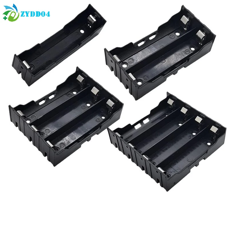 ●1Pcs 18650 Parallel Battery Box Shell 18650 Parallel 1/2/3/4 Slot Battery Holder Storage Box Case DIY Accessories