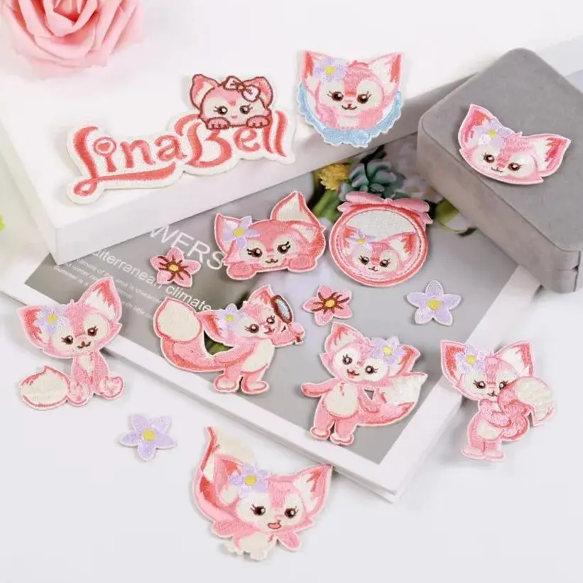 

Miniso Stitch Cartoon Cute Anime Alien Dog Iron on Patch for Clothing T-shirt Jeans bag Embroidery Patches on Clothes Applique