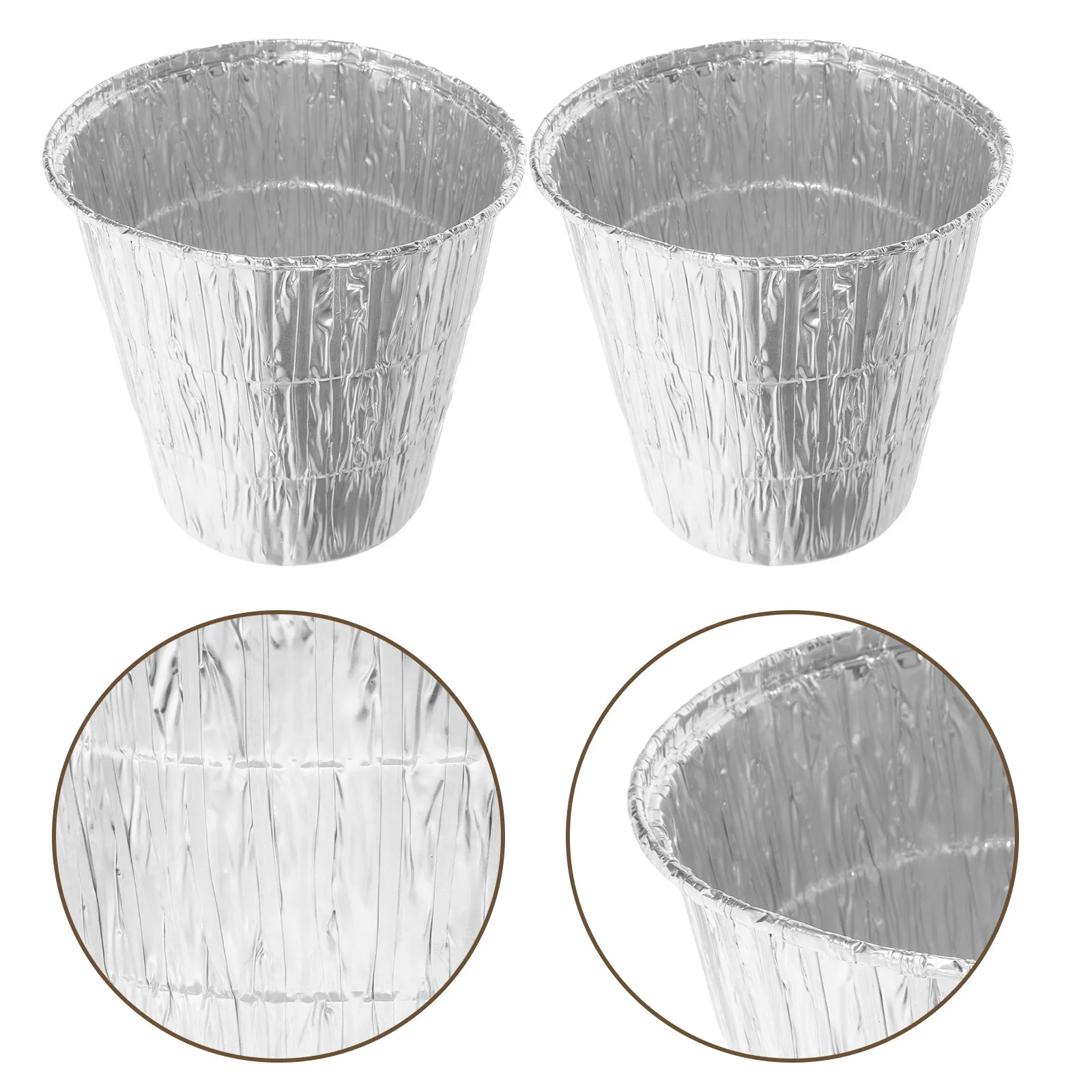 10Pcs Disposable Aluminum Foil Liners Grease Bucket Bbq Grill Drip Catcher Outdoor Cooking Baking Steaming Uses