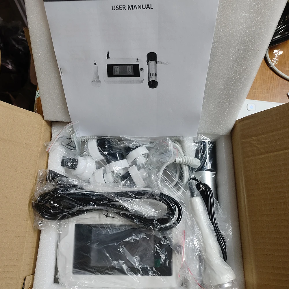 300MJ Professional Shockwave Therapy Machine For Effective ED Treatment Relieve Shoulder Neck Pain 2 in 1 Ultrasonic Massager