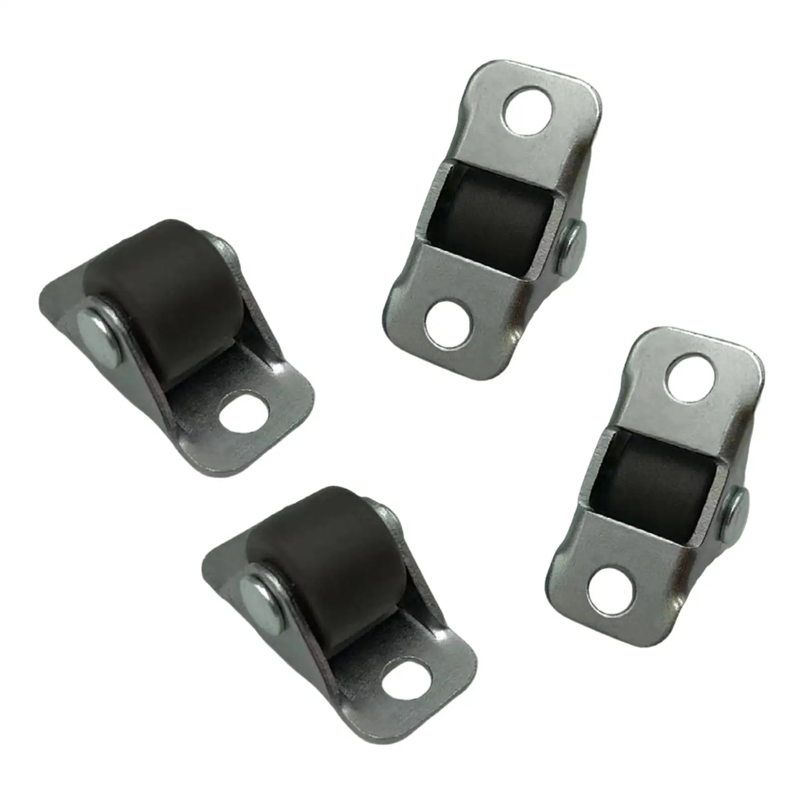 4x Silent Furniture Linear Wheel Furniture Small Rubber Castors Fixed Castor