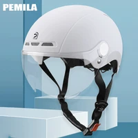 PEMILA-casco de ciclismo con gafas para hombre y mujer, pegatina reflectante para bicicleta de montaña y carretera