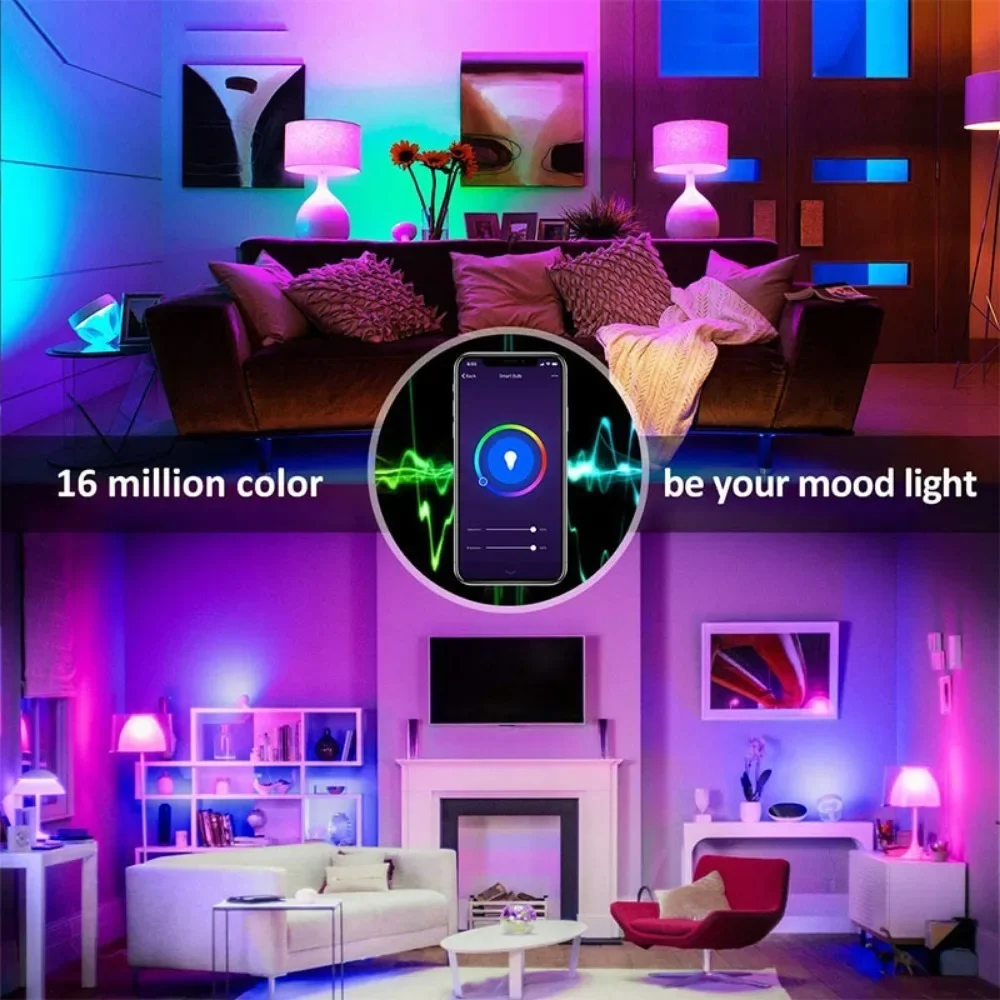 Rgb + Cw Dimbaar 10W Tuya Rgb Bluetooth Smart Plafondlamp Led Downlight Spotlight App Afstandsbediening Smart Life Home