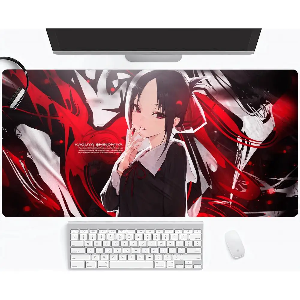 K-Kaguya Sama Love Is War Shinomiya Mouse Pad Professional Desk Mouse Pad Gaming Desk Mat Cloth Surface Anti-Slip Rubber Base
