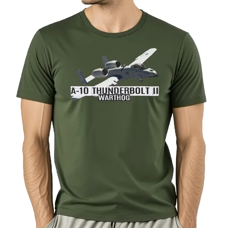 T-shirt WarthAustin A10 Thunderbolt II, Avion de html, Avion Militaire, Aviation, Manches sulfou Courtes