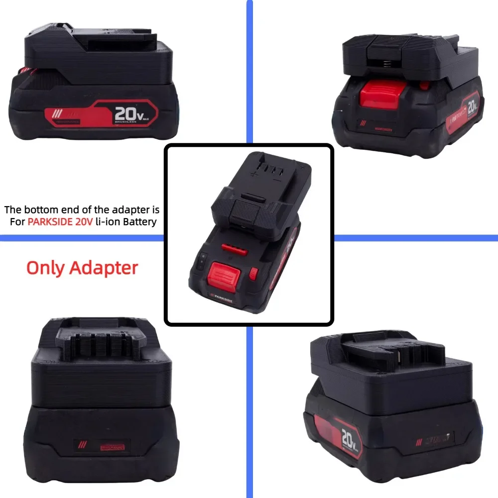 For PARKSIDE 20V Lithium Ion for Parkside X 20V TEAM Cordless Drill Tools Accessory Battery Adapter/Converter（Adapters Only）