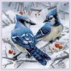 

Cross Stitch 14CT Ecological Cotton Threads Embroidery Home Decoration Hanging Letter Flower Bluebird