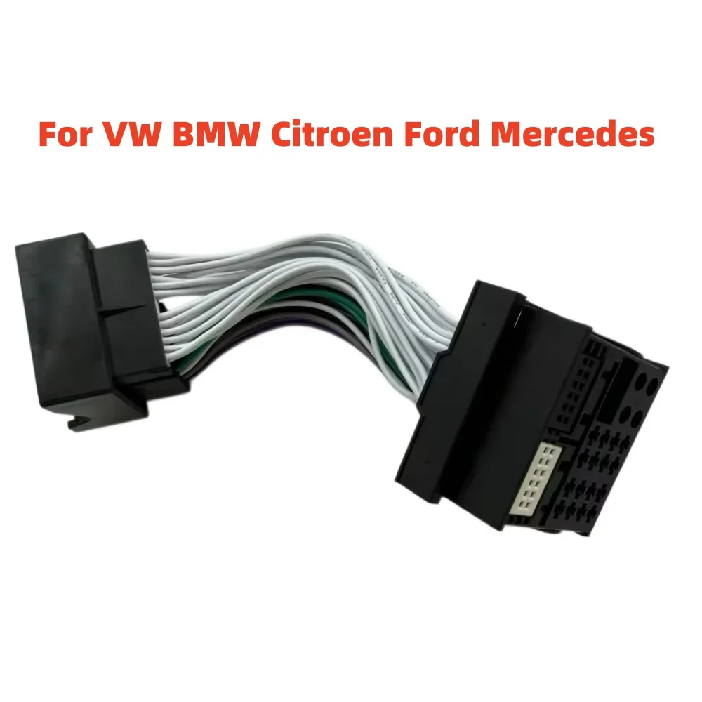 40 Pin Quadlock Extension Adapter Cable Plug Play Wiring Harness for BMW Citroen Ford Mercedes Peugeot VW Audi SEAT Opel Skoda