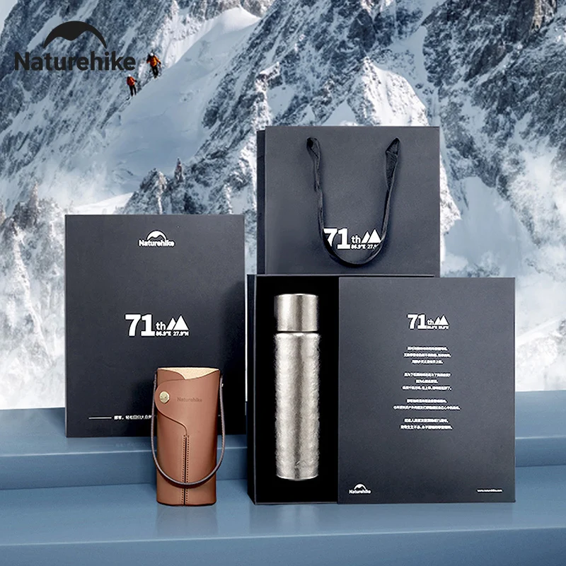 Naturehike Titanium Insulated Mug Outdoor Ultralight 600ml Water Bottle Men Pure Titanium Cup Good Insulation Hiking Portable