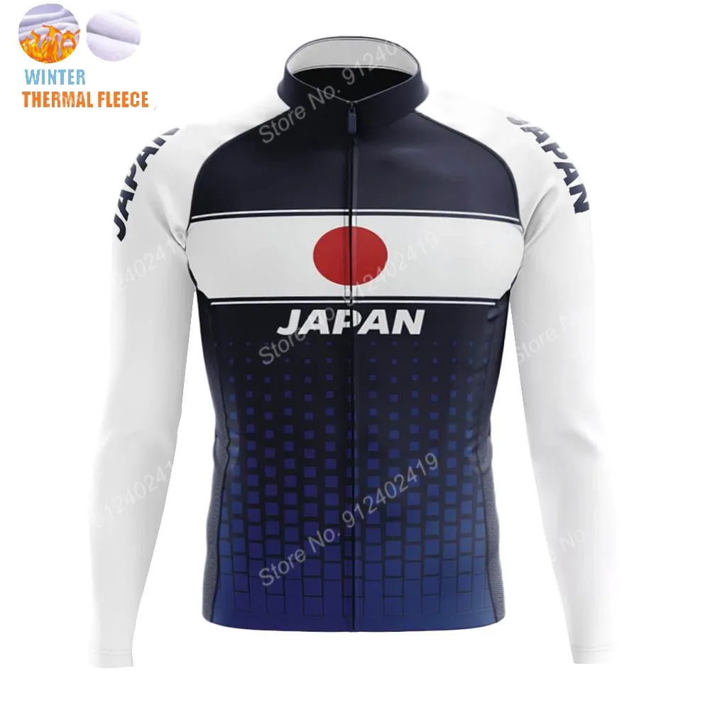 2022 Japan Pro Team Winter SCycling Jersey Long Sleeve Clothing Japanese Race Road Bike Shirts Bicycle Tops MTB Uniform Maillot