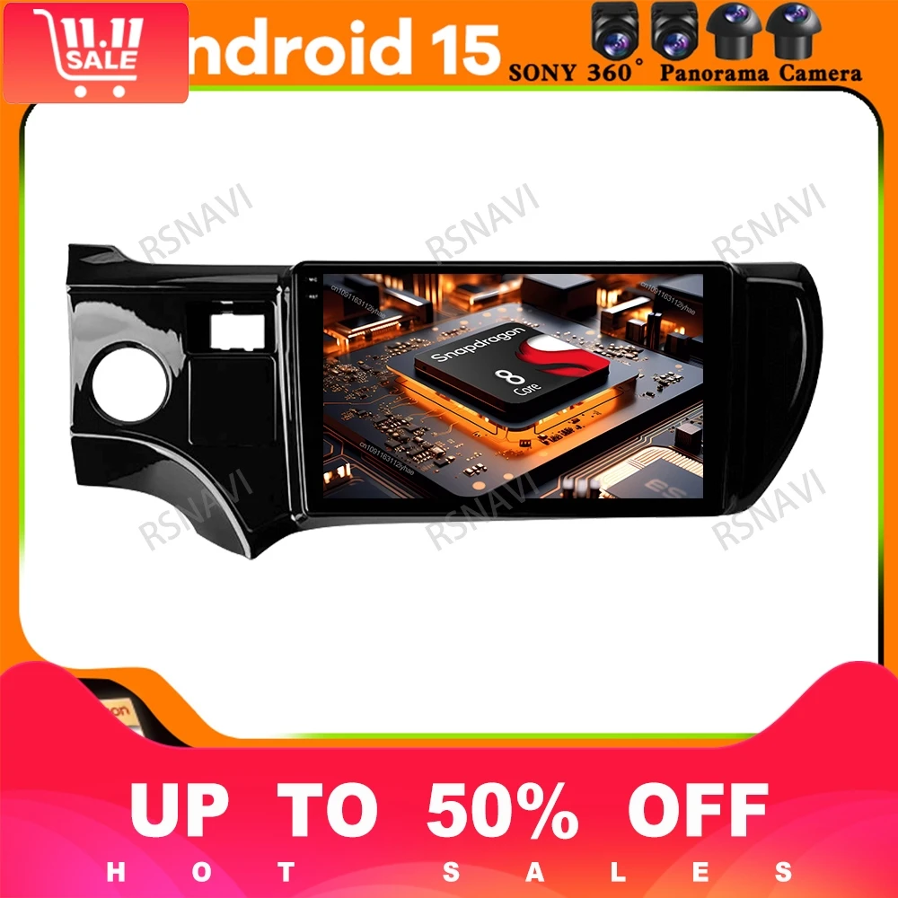 راديو السيارة أندرويد 15 لتويوتا أكوا بريوس C 2011-2017 BT تسلا نموذج Y اكسسوارات 2025 باسات B 8 كور مرسيدس W204 المفاتيح #1