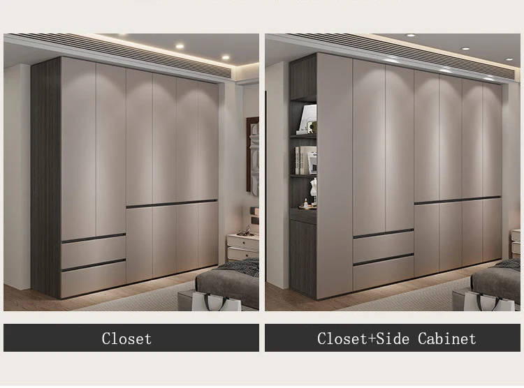 Custom Hotel Wardrobe, Modern Vertical Wall-Mounted Wooden Wardrobe, Home Furniture.