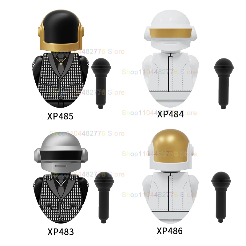 Décennie s de construction de salle de bain T pour enfants, mini figurine, chanteuse, accessoires d'Halloween, cadeaux de Noël, LG1015, KT1063