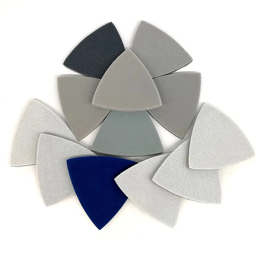 2~50Pcs 80mm Triangle Sponge Sanding Discs Mouse Abrasive Polishing Pads 300#-3000# Grit