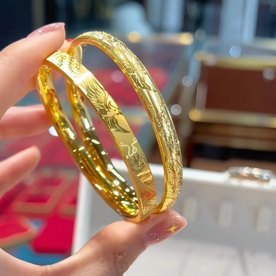 

Colorful Auspicious Cloud Bracelet AU999 Women's 24K Gold - Pure AU999, 3D cloud, harmonious colors