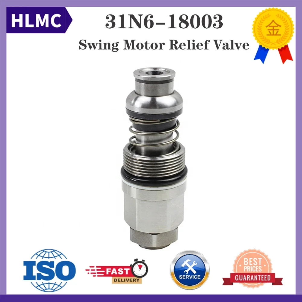 Excavator Spare Parts R60-5 R80-7 SK60-5 SK60-7 SK70 SK75UR SH60 SH160 Relief Valve 31N6-18003 Swing Motor JADG-1004