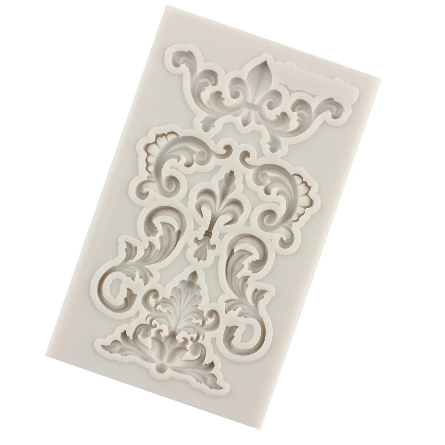 Lace Flower Vine Pattern Silicone Molds Lace Mat DIY Relief Fondant Cake Decorating Tools Cupcake Topper Candy Chocolate Moulds