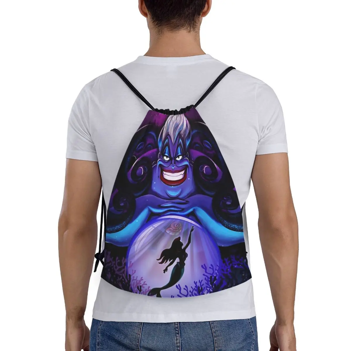 

Ursula The Witch Of The Seas Backpacks Multi-function Portable Drawstring Bags Sundries Bag Book Bags For Travel School