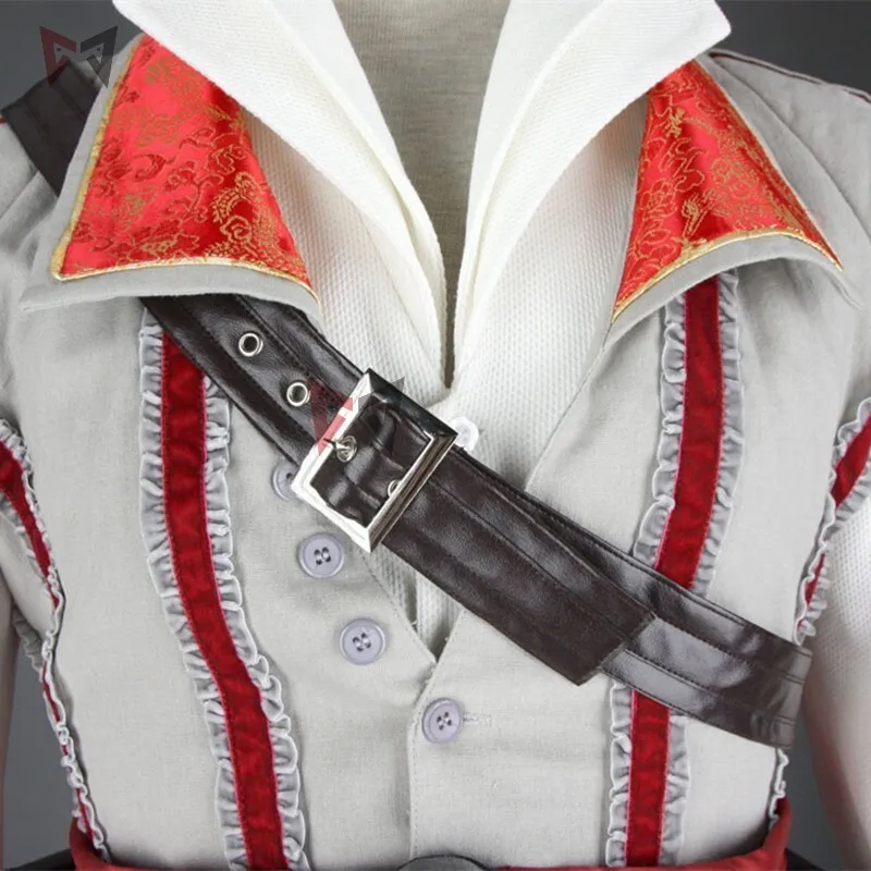 Disfraz de Cosplay de Ezio Assan Connor para hombre y mujer, conjunto de suéter y pantalones, abrigo de 16 piezas, Halloween, hecho a medida, Hot Creed