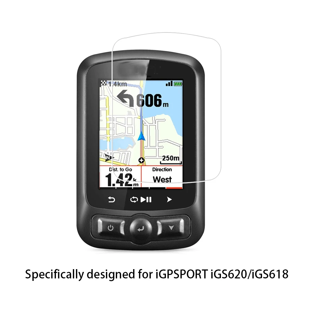 Anti-Scratch 9H Hardness Clear Handheld GPS Tempered Glass Protective Film Compatible with  iGPSPORT iGS620 iGS618