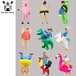 Cosplay T-REX Dinosaur Inflatable Costume Party Costumes Fancy Mascot Anime Halloween Costume For Adult Kids Dino Cartoon