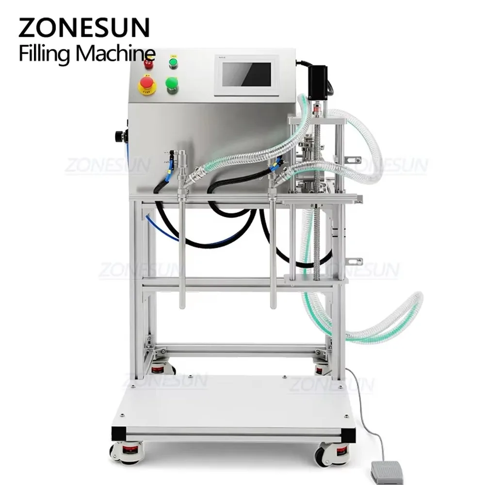 Large Flow High Speed Semi Automatic Double Head Servo Magnetic Pump Liquid Drum Filling Machine for Industrial