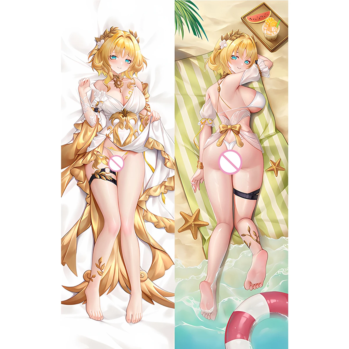 

Glessie Dakimakura Cover Anime Game Girl Adult Long Life Size Hugging Equal Body Pillow Case Double-sided Print