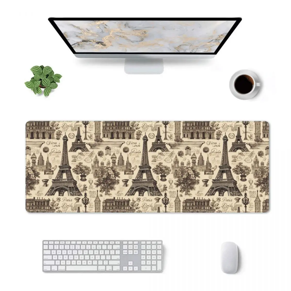 Large Mouse Pad French Paris France Eiffel Tower Gamer PC Laptop Mats Keyboard Carpet Computer Gaming Office Desk Mat