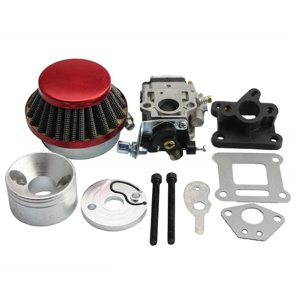 15mm Vergaser Rebuild Kit mit Luftfilter für 2-Str 47cc 49cc Mini Motorrad Luftfilter Set kompatibler Vergaser