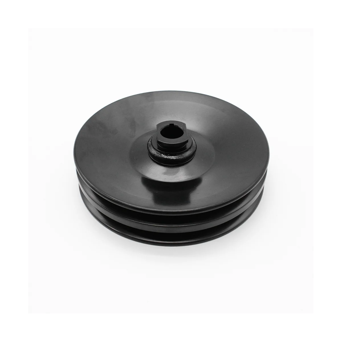 Black Double Groove Power Steering Pump Pulley Key Way for BBC 350