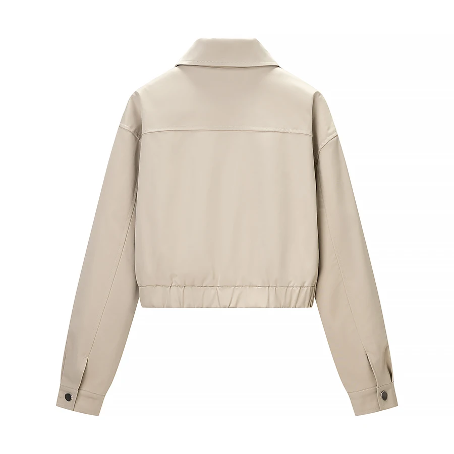 Women Fashion Casual Shorts Sets Female Zipper Jacket Long Sleeve Lapel Short Coats And Lady Chic Streetwear Balloon Shorts