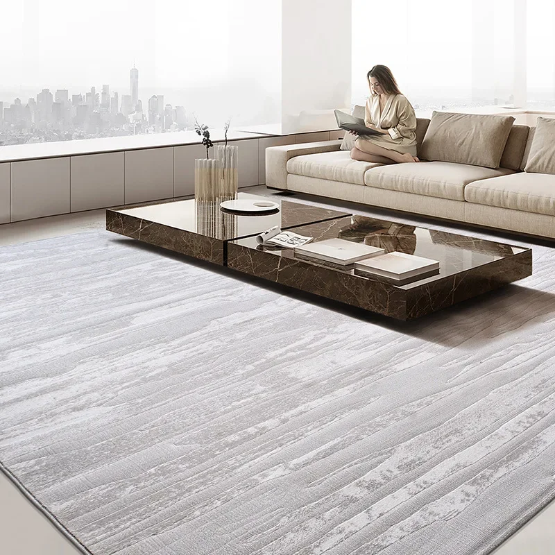 Modern light luxury home living room non-slip carpet large area bedroom easy care waterproof advanced antibacterial dirt-resista