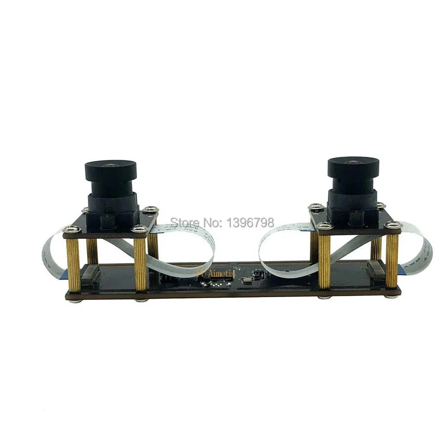 1080P 5MP غير تشويه كاميرا ويب مزدوجة مرنة تزامن ستيريو 30FPS وحدة كاميرا بمنفذ USB للفيديو ثلاثية الأبعاد VR الواقع الافتراضي