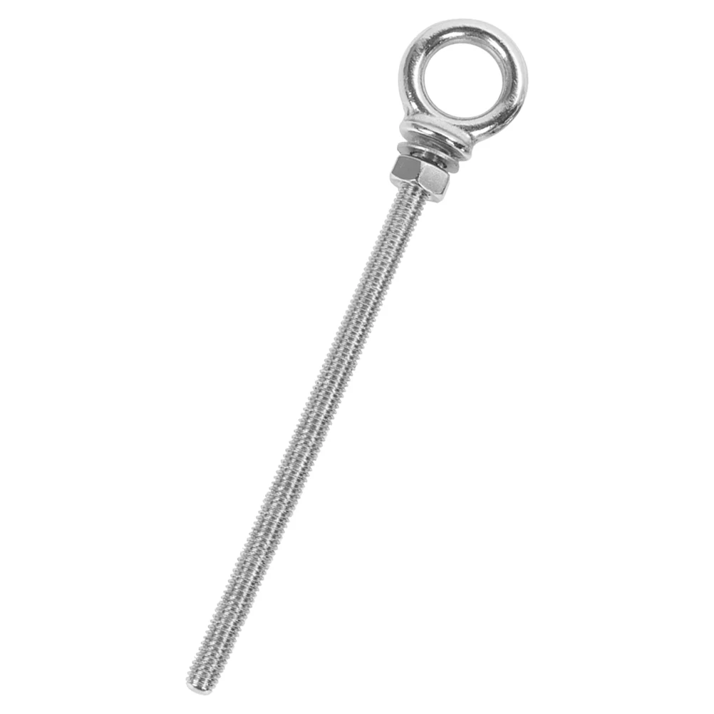 

Stainless Steel Long Eye Bolt Heavy Duty Hanging Hardware for Swing Hammock Lifting Ring Threaded Eyebolts Metal Screw Eyes