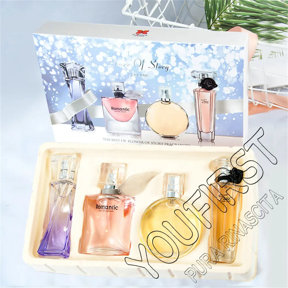 High Quality Perfume Women 95ml Brand Pheromone Perfumes De Mujer Gift Box 4pcs Set Floral Scent Fresh Natural Parfum Pour Femme