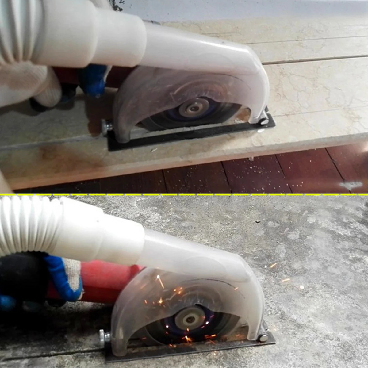 

4 5 Inch Dust Extractor Cutting Guard Professional Angle Grinder Guard With Attachments Transparent Durable Grinding Cover Tool