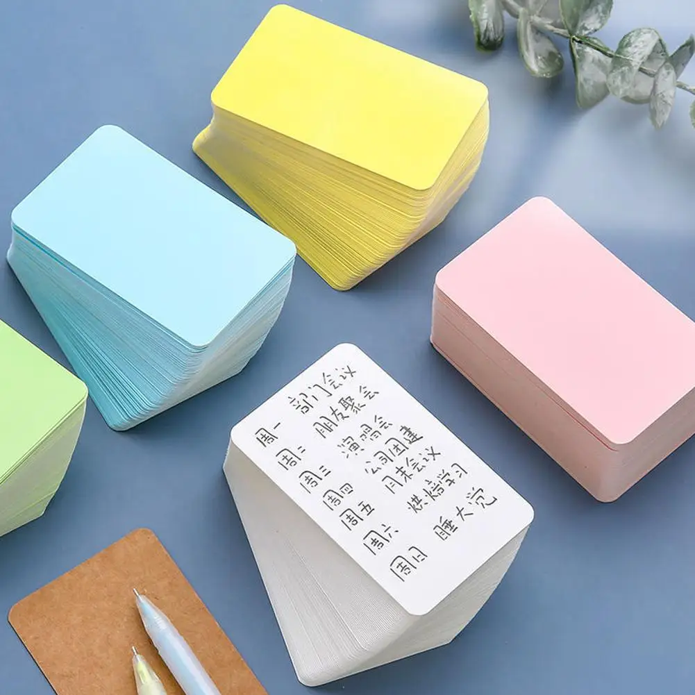 100pcs/box Diy Message Writing Card Multi-purpose Thickened Thank You Card For School Home Office