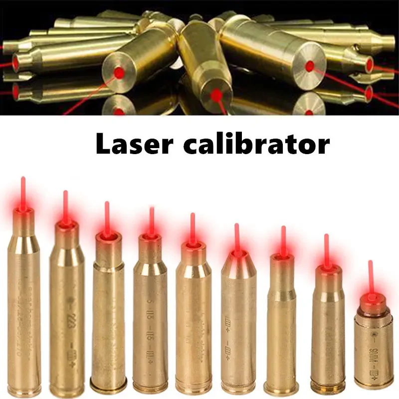 Tactical Red Laser Bore Sighter Hunting Shooting Training Lasers Calibrator for 9mm 12GA 20GA .223 .308 7.62 Caliber Gun Sight