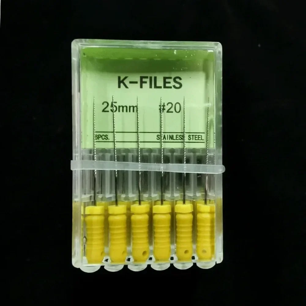 K แฟ้ม 25 มม.สแตนเลส Endodontic Instruments ทันตแพทย์ทันตกรรม Odontologia เครื่องมือทันตกรรม Root Cannal Endo AG