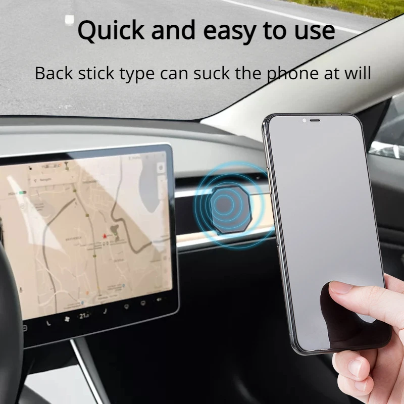 Magnetic Car Phone Holder for Tesla Model 3/Y/X/S for Magsafe IPhone 14 13 12 Metal Expansion Bracket Laptop Screen Side Mount