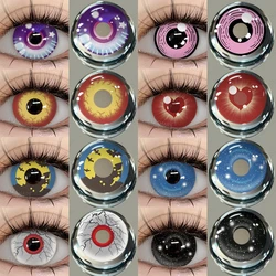 EYESHARE 2pcs Cosplay Colored Contact Lenses Anime Contact Lenses Blue Eye Lenses Yearly Crazy Halloween Makeup Colorful Lens