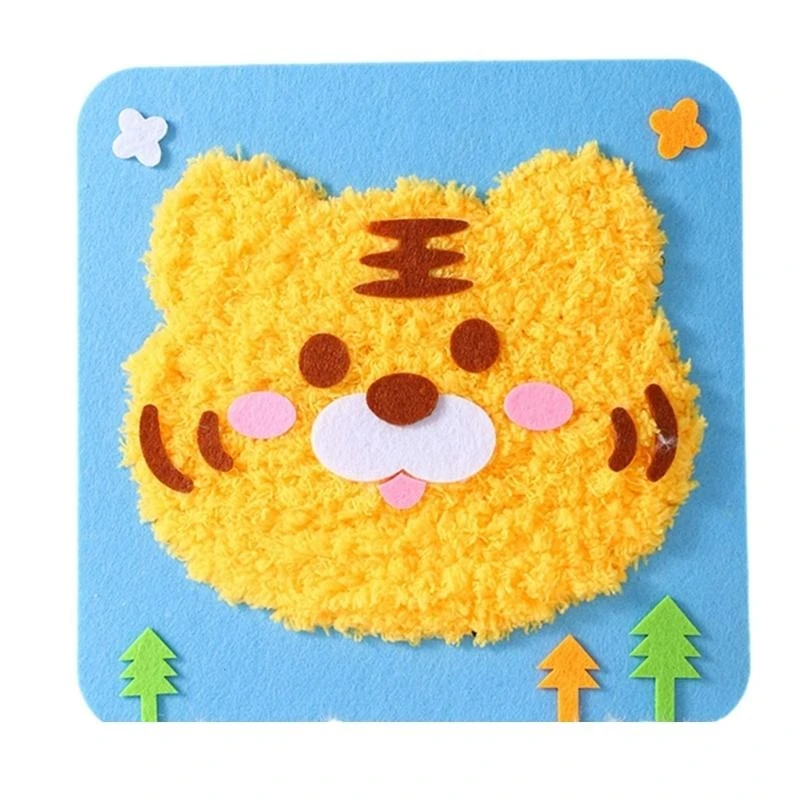 

Cartoon Animal Embroidery Doll Sewing Set Cartoon Felted Animal Craft Supplies for Kid Toddler Preschooler and Adult